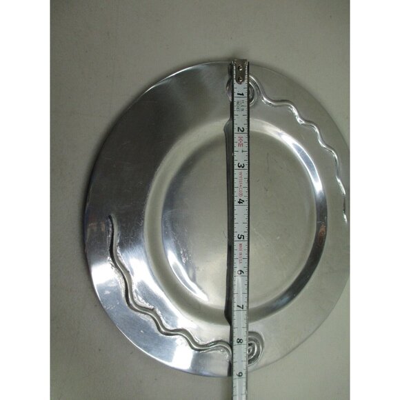 Vintage Holland Boone polished pewter plate spiral serving party - Picture 11 of 12